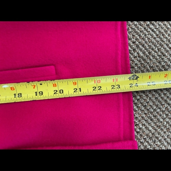 Hot Pink Wing Collar Wool Jacket - Solid - Open Front - Bright - Picture 12 of 16